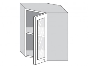 1.60.3у Шкаф настенный (h=720) угловой на 600мм со стекл. дверцей в Карабаше - karabash.magazinmebel.ru | фото