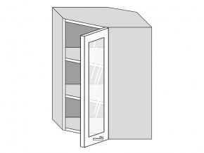 19.60.3у Шкаф настенный (h=913) угловой на 600мм со стекл. дверцей в Карабаше - karabash.magazinmebel.ru | фото