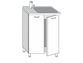 2.60.2мн Шкаф-стол на 600мм под накладную мойку с 2-мя дверцами в Карабаше - karabash.magazinmebel.ru | фото