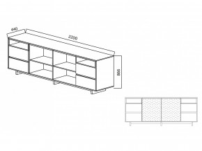 Комодино Moderno-2200 Ф1 в Карабаше - karabash.magazinmebel.ru | фото - изображение 3