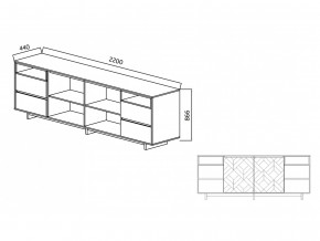 Комодино Moderno-2200 Ф2 в Карабаше - karabash.magazinmebel.ru | фото - изображение 4