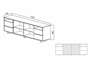 Комодино Moderno-2200 Ф5 в Карабаше - karabash.magazinmebel.ru | фото - изображение 4