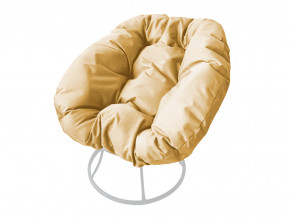 Кресло Пончик без ротанга бежевая подушка в Карабаше - karabash.magazinmebel.ru | фото