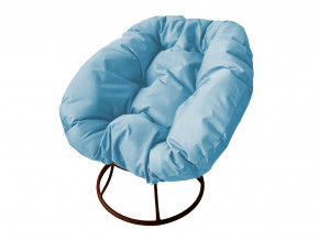 Кресло Пончик без ротанга голубая подушка в Карабаше - karabash.magazinmebel.ru | фото
