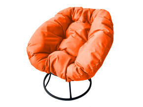 Кресло Пончик без ротанга оранжевая подушка в Карабаше - karabash.magazinmebel.ru | фото