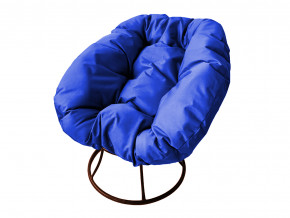 Кресло Пончик без ротанга синяя подушка в Карабаше - karabash.magazinmebel.ru | фото