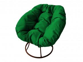 Кресло Пончик без ротанга зелёная подушка в Карабаше - karabash.magazinmebel.ru | фото