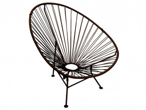 Кресло Ракушка с ротангом коричневый в Карабаше - karabash.magazinmebel.ru | фото