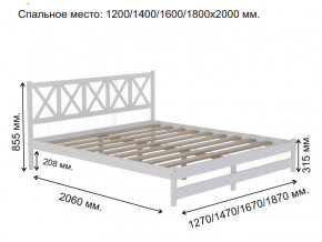 Кровать 2-х спальная Аист-8 Классика белый 1200х2000 мм в Карабаше - karabash.magazinmebel.ru | фото - изображение 2