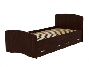Кровать-6 одинарная с 2-мя ящиками 900*2000 венге в Карабаше - karabash.magazinmebel.ru | фото
