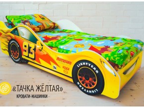 Кровать детская машина Тачка Желтая в Карабаше - karabash.magazinmebel.ru | фото