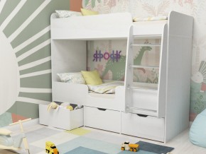 Кровать двухъярусная Малыш двойняшка белый в Карабаше - karabash.magazinmebel.ru | фото