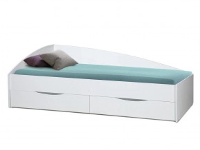 Кровать Фея-3 асимметричная 2000х900 белый в Карабаше - karabash.magazinmebel.ru | фото