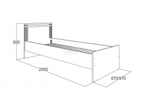 Кровать одинарная Ольга 18 900 в Карабаше - karabash.magazinmebel.ru | фото - изображение 2