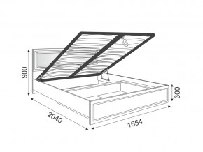 Кровать подъемная со спинкой Беатрис 11 Орех в Карабаше - karabash.magazinmebel.ru | фото - изображение 2