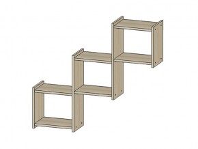 Полка Квадро ясень шимо светлый в Карабаше - karabash.magazinmebel.ru | фото - изображение 1