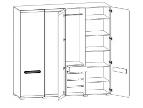 Шкаф 205-SZF2D2L/21/22 Ацтека белый в Карабаше - karabash.magazinmebel.ru | фото - изображение 2