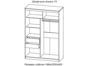 Шкаф-купе Альянс 15 комплект зеркал №2 в Карабаше - karabash.magazinmebel.ru | фото - изображение 2