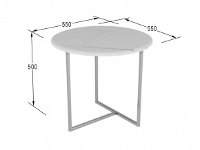Стол журнальный Альбано белый мрамор в Карабаше - karabash.magazinmebel.ru | фото - изображение 2