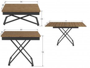 Стол универсальный трансформируемый Генри дуб шерман в Карабаше - karabash.magazinmebel.ru | фото - изображение 2