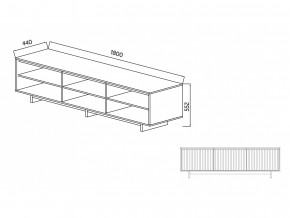 Тумба для ТВА Moderno-1800 Ф5 в Карабаше - karabash.magazinmebel.ru | фото - изображение 5